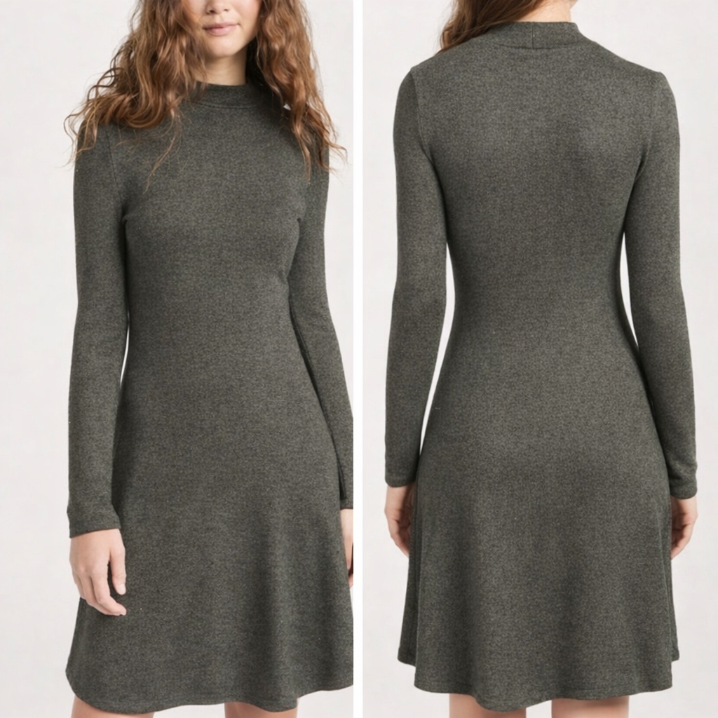 Vince Knit Long Sleeve Dress